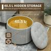 40.5L Teddy Fleece Storage Ottoman - Grey