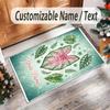 Landscape Theme Crystal Velvet Floor Rug Personalized Custom Name Text Warm Carpet Home Decoration