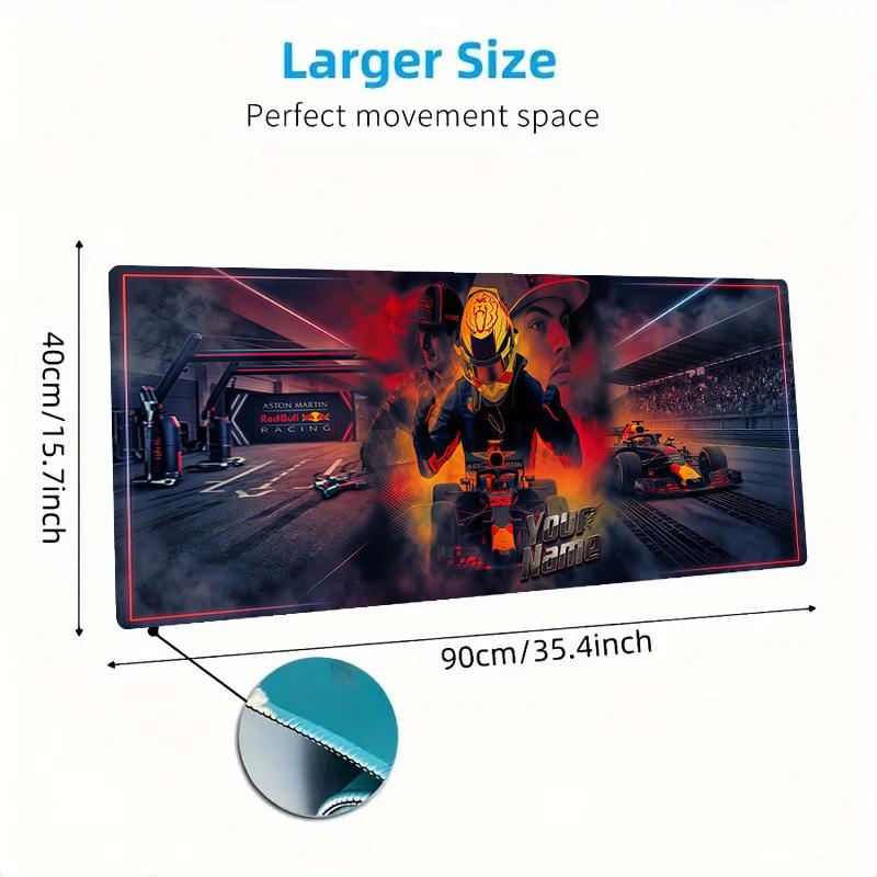 Max Verstappen Custom Name Large Size Mouse Pad Large Gaming Table Cushion Non-slip Laptop Tablet Big Mousepad XXL Mat Mini PC Playmat With Lock Edge