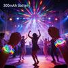 Mini Disco Ball LED Glow Bracelet | Portable Party Wristband Light with Suction Cup, Color-Changing, 4-Color Mode, Battery Powered