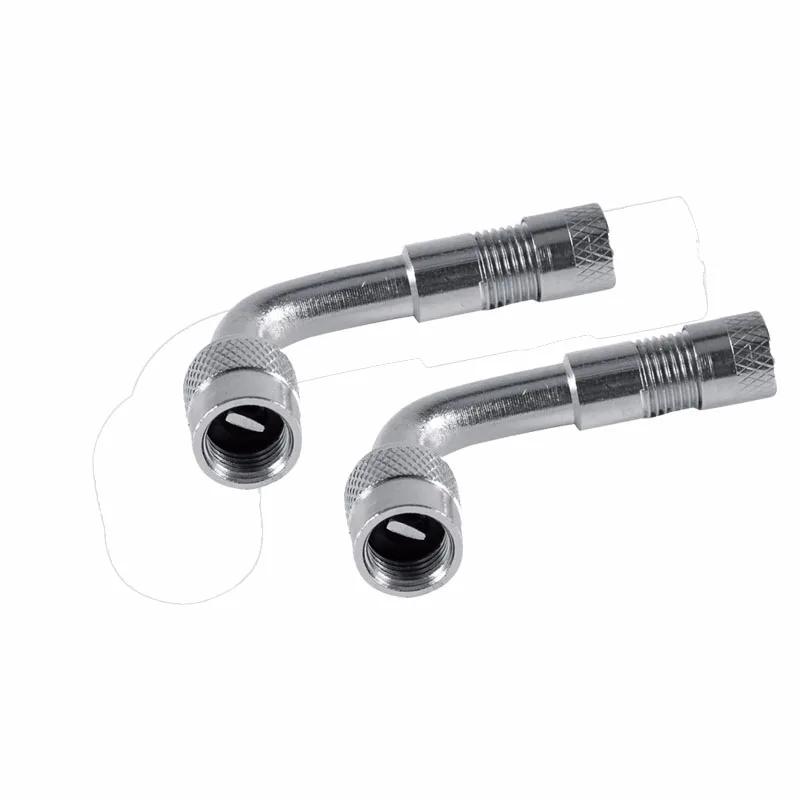 90 Degree Motorcycle Angle Bent Valve Adapter Tyre Tube Copper Silver Valve Extension Adapter for Truck Car Moto Bike Accessorie