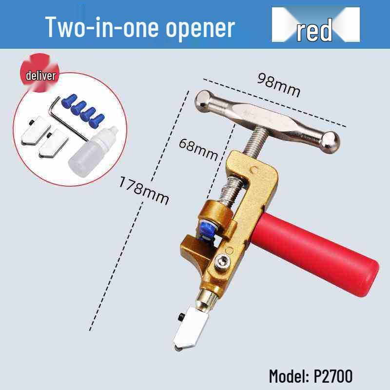Diamond Glass and Tile Cutter Set: Ceramic Tile Scorer & Breaker for Thick Glass