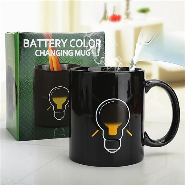 Color Changing Cup Ceramic Discoloration Coffee Tea Milk Mugs Creative Discoloration Mug Gifts  