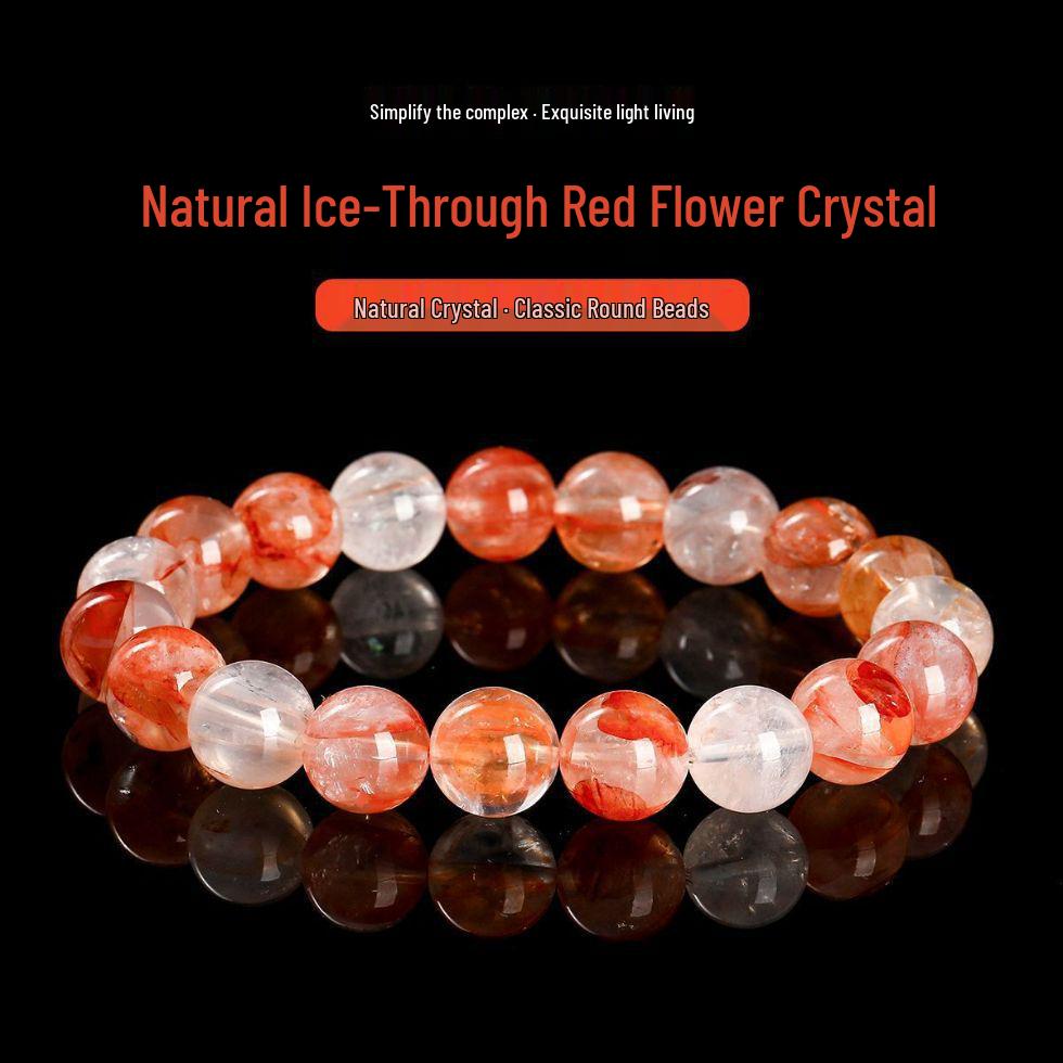 Women's Two-Color Koi Flower Crystal Bead Bracelet - High Quality Accessory