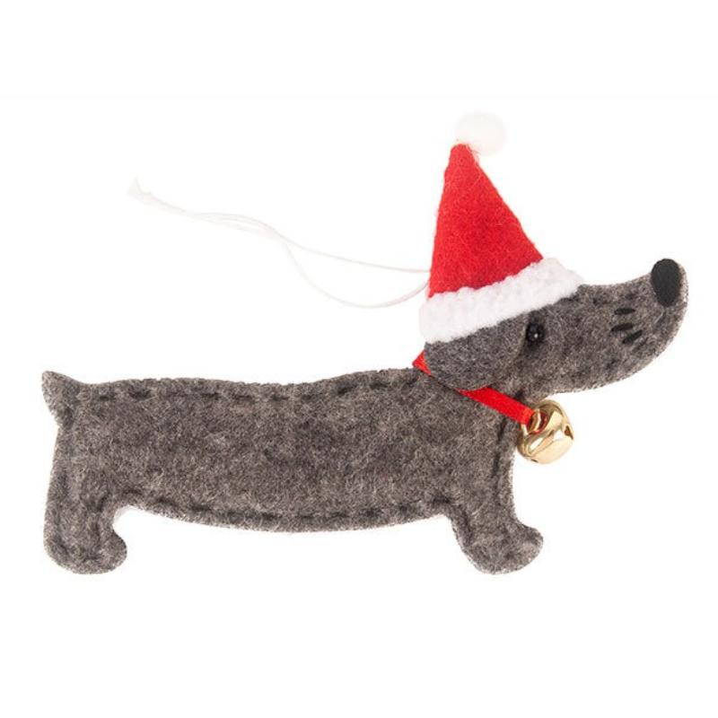 Christmas Decorations Christmas Tree Cute Cartoon Pendants Christmas Tree Dachshund Small Pendants