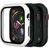 3PCS Tempered Glass+cover For Apple Watch Accessories 45mm 41mm 44mm 40mm Screen Protector Apple watch Case serie 9 4 5 6 SE 7 8 7