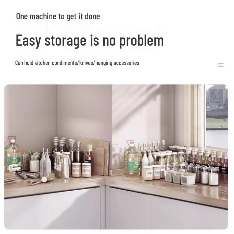 Rotatable 2-Tier Corner Wall-Mounted Kitchen Spice Rack