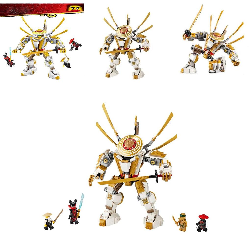Compatible With Ninjago Golden Mech Warrior Intelligent Building Block Educational Toy Model New Year Gift