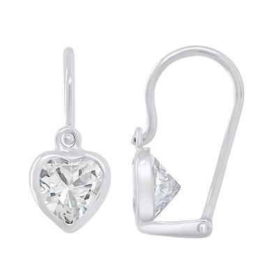 Earrings - LÉA &; ARTHUR - Heart - 925 Silver - Zirconium Oxide - Breakage System