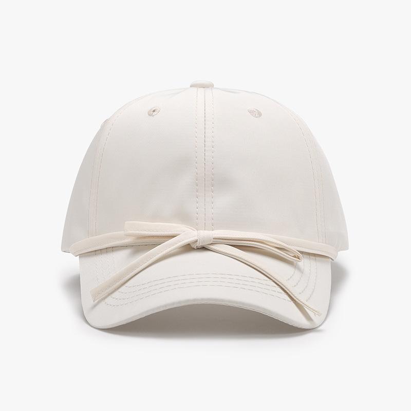 Spring and Autumn Bow Quick Dry Soft Top Women's Baseball Cap Outdoor Cross-Border Versatile Breathable Curved Brim Cap