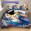 Alice Wonderland Print 3Pcs Bedding Setduvet Cover With 2 Bedropillowcase Home Birthday Gift