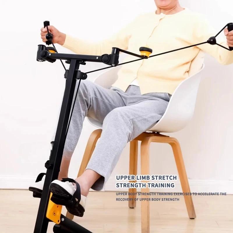Indoor Mini Fitness Exercise Bike Treadmill Vertical Rehabilitation Bicycle Handrail Cycling Stepper Leg Pedal Trainer