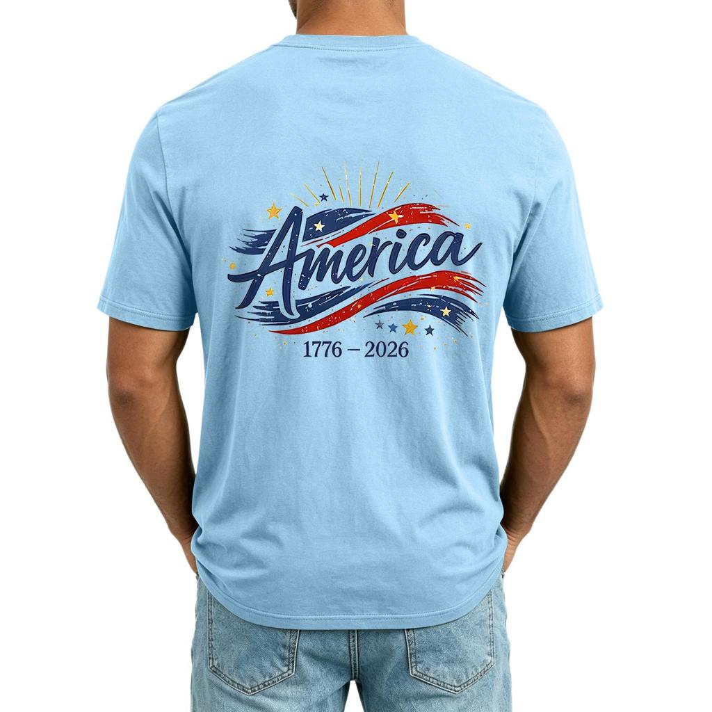 Men V Neck Short Sleeve T Shirt with Printed Pocket Relaxed Fit Lightweight Casual Top for Daily Wear