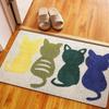 Dark Background Fish Silhouette Door Mat Nautical Theme Non-Slip Washable Entrance Rug For Porch Patio Home Decor
