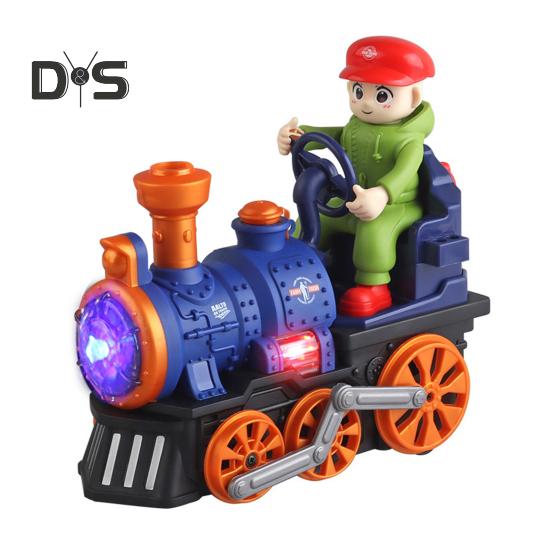 

Детский игрушечный паровозик с электрической подсветкой и музыкальным спреем, классический игрушечный поезд, работающий от батареек, игрушечный локомотив для малышей, мальчиков и девочек, подарок
