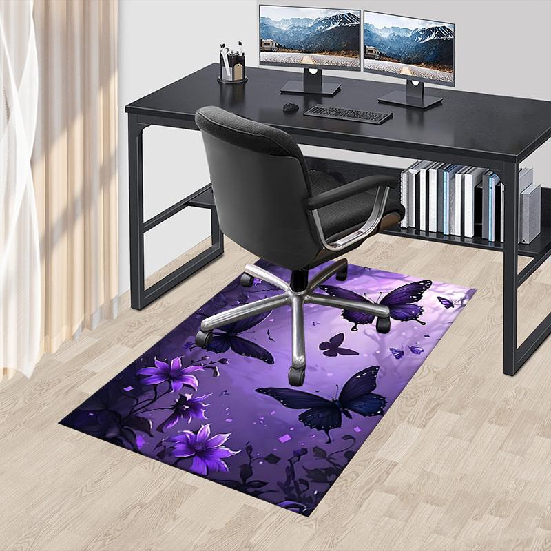 1PC Butterfly Flowers Carpet Ultra Soft, Thick & Absorbent, Non Slip Machine Washable Mat for Entryway