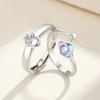 Couple Ring Happy Planet Astronaut Moonstone Couple Pair Ring Light Luxury