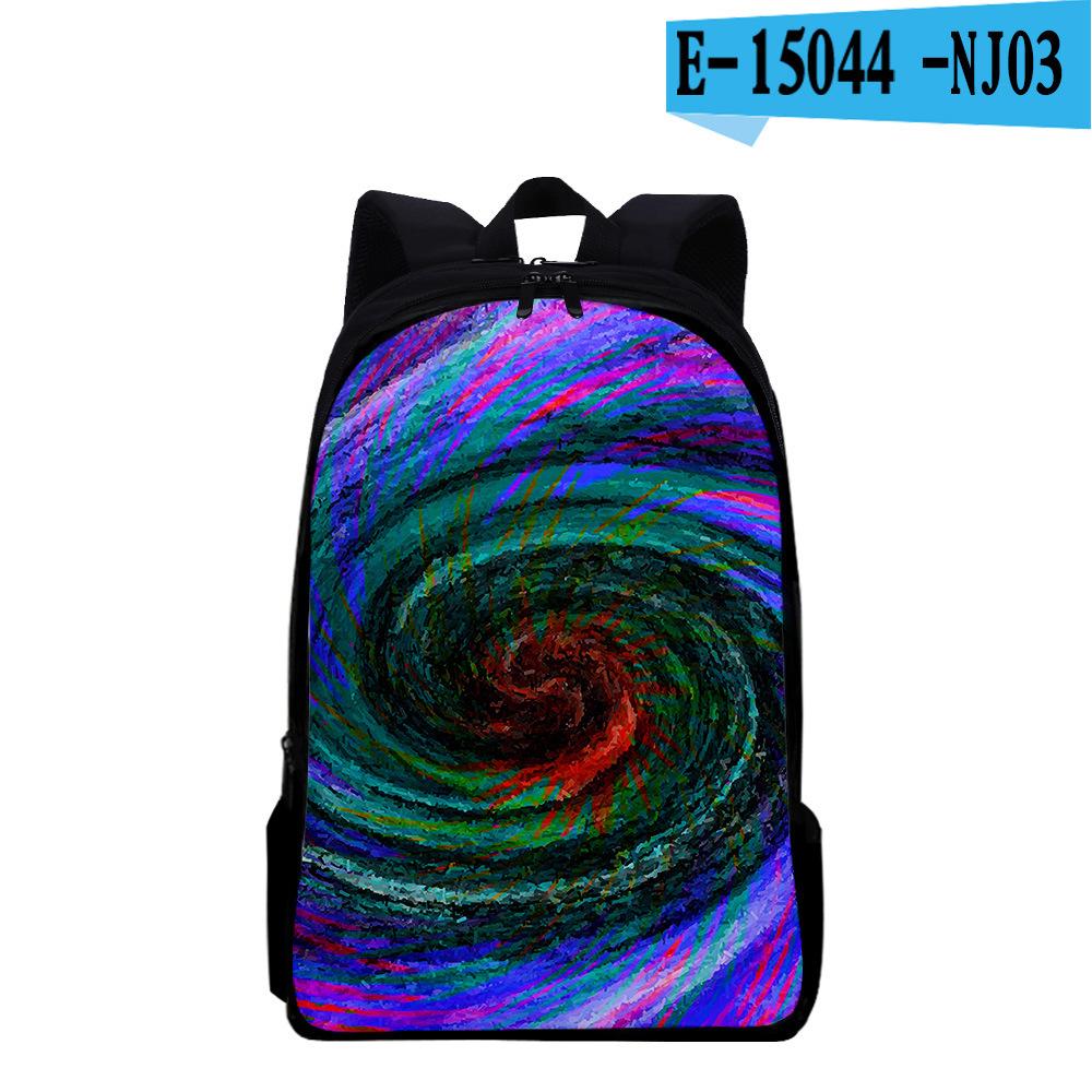 Classic Popular Funny Tie Dye Notebook Backpacks Pupil School Bags 3D Print Oxford Waterproof Boys/Girls Laptop Backpacks