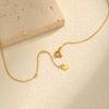 Vnox Small Sweet Love Heart Pendent Necklace, Stainless Steel 1-2 Zircon Minimalist Jewelry For Women Neck Accessories