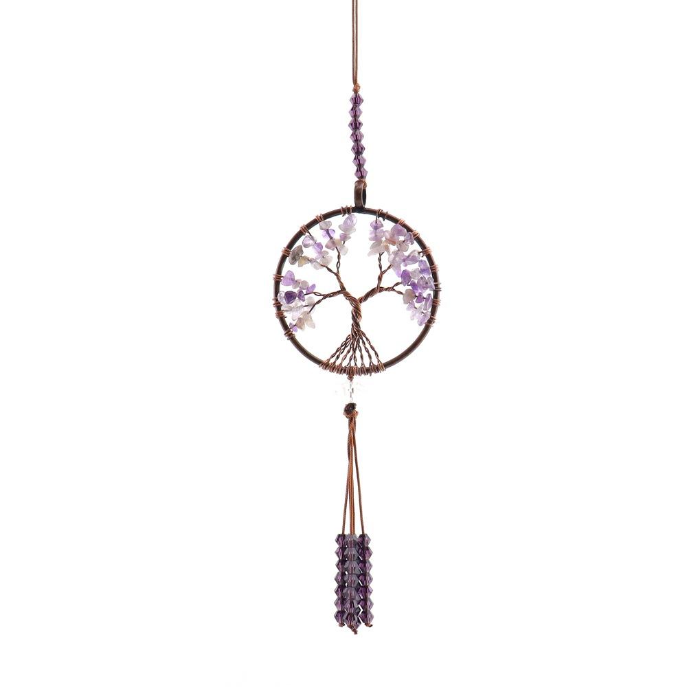 Car Pendant Natural Stone Fringed Pendant Sun Catcher Car Supplies Bag Pendant G85