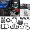 For Nissan 370Z Z34 2009-2020 Real Carbon Fiber Car Center Console Panel Cover Sticker Car Decoration Modification Accessories