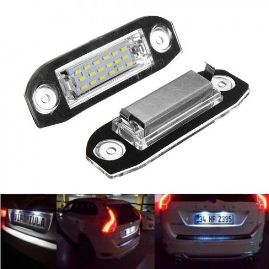 2X For Volvo S80 S60 V60 V50 S40 XC90 V70 C70 License Number Plate Light Lamp