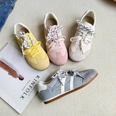 Sapatos de treino retro de couro Forrest Gump femininos 2025 primavera novo par de cadarços respirável leve plataforma sapatos esportivos e de lazer