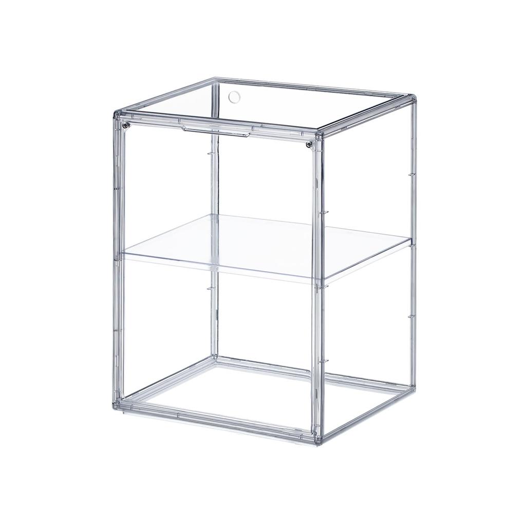 Hachibanya Figure Display UV Transparent Display Case with Magnetic Easy Wide x 25cm Deep x 40cm Clear Case, Protection, Door, Stackable, Assembly,