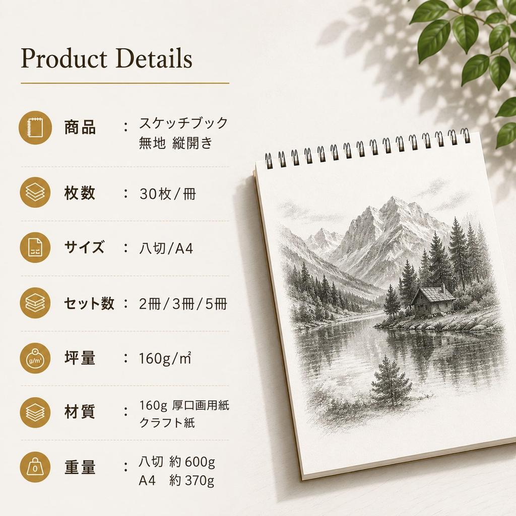 NOELAMOUR Sketchbook A4 Vertical Opening 30 Sheets Thick Paper 160gsm Sketchbook for and Painting 3-Pack Drawing, Sketching,
