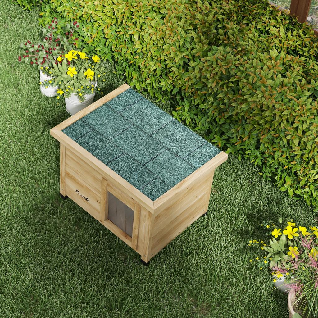Cat House, Cat Hut, Cat Cave, Weatherproof, Suitable for Cats Up To 6 Kg, 57 Cm X 45 Cm X 43 Cm, Natural