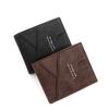 Vintage Men's Short Wallet Multi-position Leather Coin Pocket Fashion PU Card Bag  Male