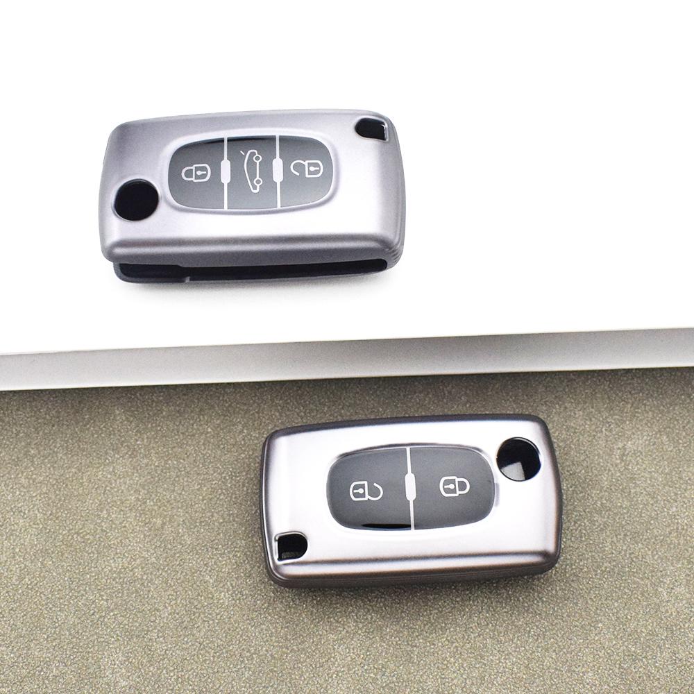 For Citroen Xsara Picasso C2 C3 C4 C5 C6 C8 Shell Fob Holder Soft TPU Car Key Fob Case Cover For Peugeot 107 206 207 307 308 406