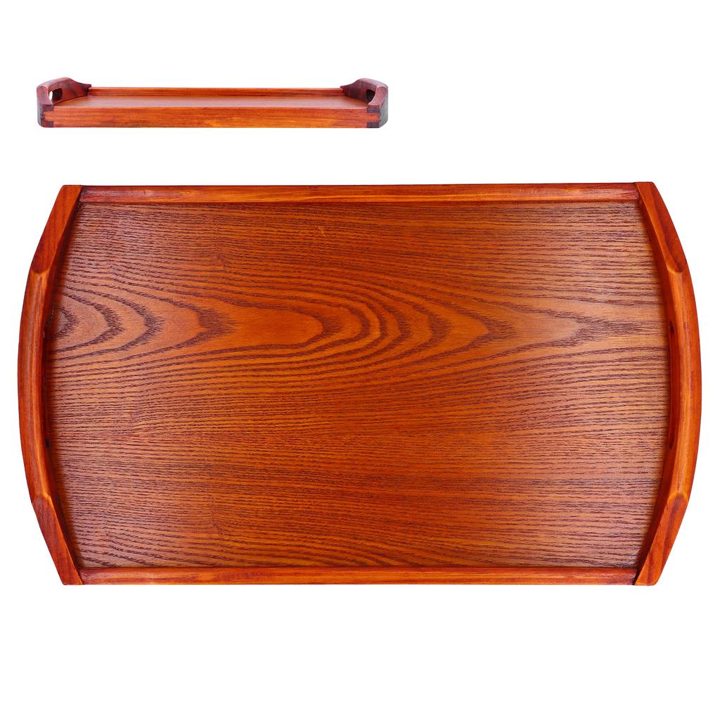 Rectangular Wooden Tray with Handle Food Serving Tray Storage Tray for Dinner Restaurant