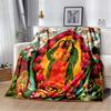 1 PC 3D Printed Flannel Blanket (Our Lady of Guadalupe Pattern) Home Blanket Birthday Gift. Customizable.