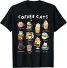 Süße Kaffee-Katzen Kawaii Wortspiel Lustig Katzenliebhaber Barista T-Shirt