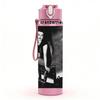 1PC Black Male Portrait A 750ml Sports Water Bottle Leakproof Straw Lid Outdoor Office Home