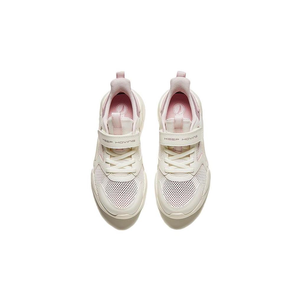 Anta Kids Mesh Breathable Shock Absorbing Durable Low Top Running Shoes Kids sneaker White Purple Pink A322425509-2