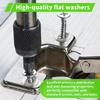 Metal Washers 135 Pieces 304 Stainless Steel 12 Sizes to for Enhanced Stability and Vibration Resistance in Assembly Work