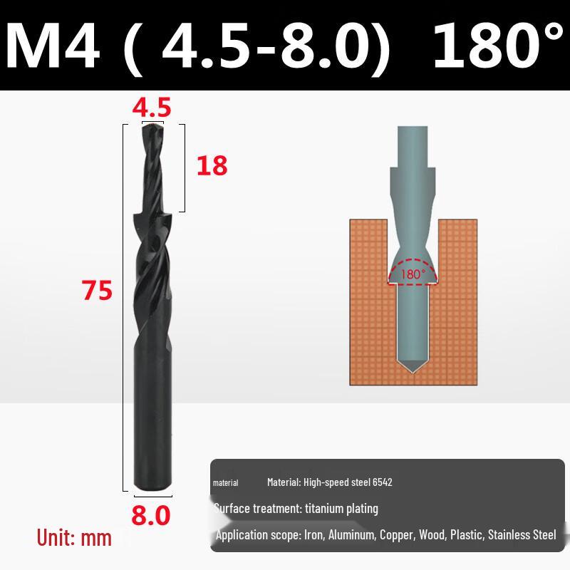 High-Speed Steel Countersink Step Drill Bit