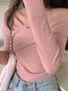 Women's Autumn One-Shoulder Slim Knit Sweater - Trendy, Stylish Base Layer Top
