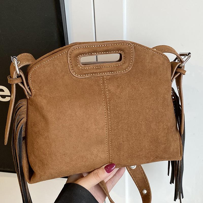 High Value Simple Popular Bag New Fashion Retro Shoulder Bag Large Capacity Women Messenger Fringed Bag