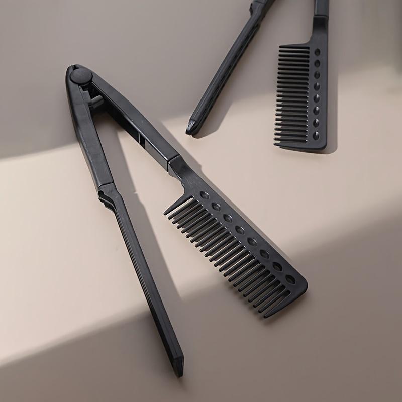 1pcs V-Shaped Hair Straightening Comb DIY Hairdressing Straightener Hairdressing Beauty Tools