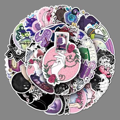 50 Magische Hexe Personalisierte Graffiti Cartoon Handnotizen DIY Handyhülle Kofferaufkleber Wasserdicht