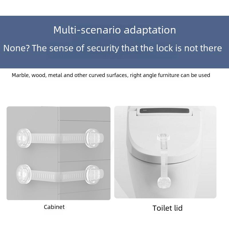 Verstellbare Kindersicherung für Schränke, Schubladen, Doppeltüren und Kühlschränke