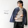Crossmarberry Collarless Denim Plus Loose Denim Denim Korean Women's Jacket, Size, Fall/Winter, Navy, Fit, Blouson, Jacket, Oversized, Style, Cute,
