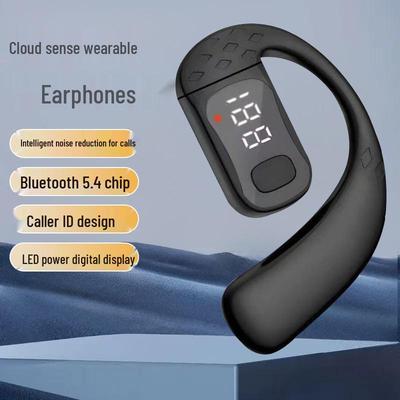 Universal Bluetooth Ear-Hook In-Ear Headphones with Digital Display, Compatible for Left and Right Ears (B01 Model)