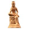 Maitreya Bodhisattva Cypress Wood Raw Wood Buddha Figure 12 Ornament, Wood, Carving, Color, Half-prostrate Statue, Statue, (Size Cm)