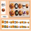 Child's Halloween Nail Art: Cute Pumpkin Ghost & Bat Wizard Designs