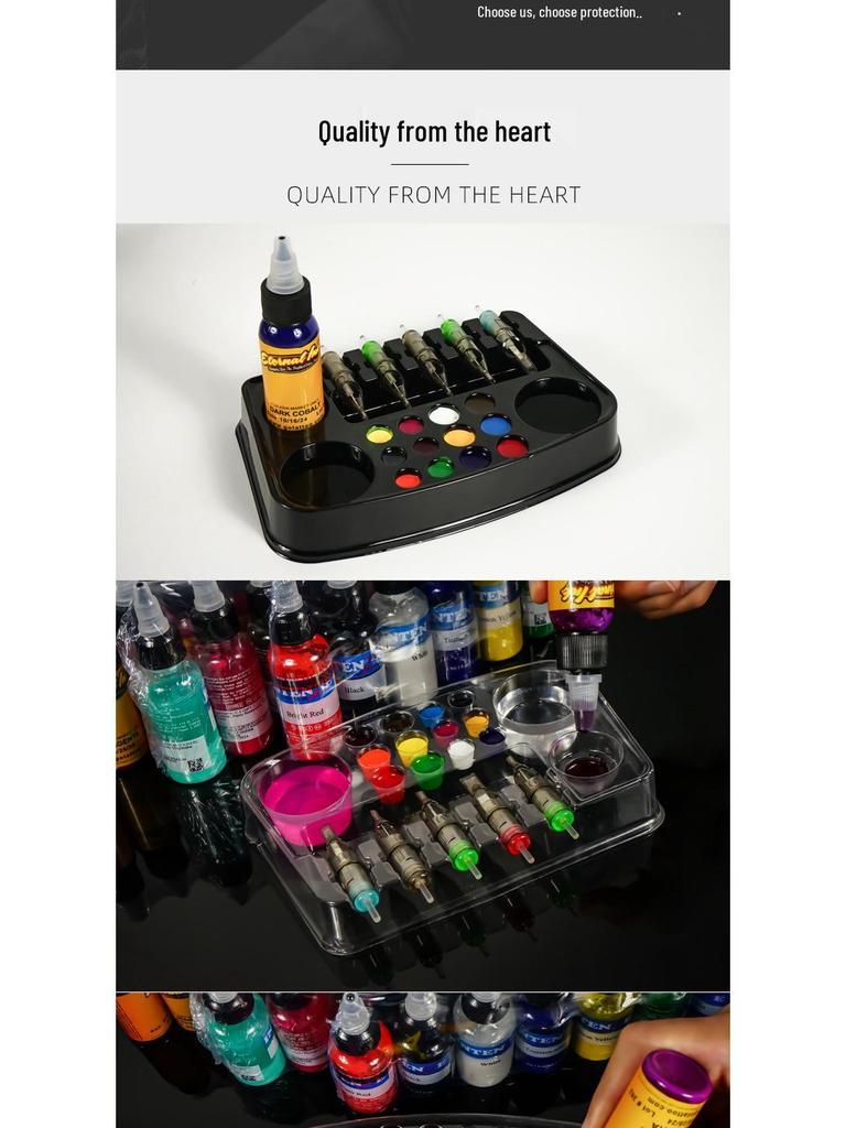 Tattoo Ink Cup Palettes - 12 Disposable Microblading & Paint Palettes