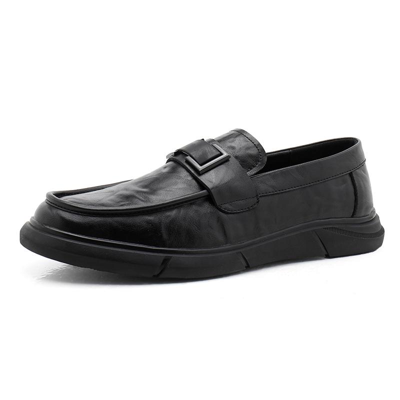 Fashion Casual Slip on Formal Dress Loafers Breathable Soft Flats Handmade Male Non Slip Driving Flats Luxury Brand Men Leather Shoes